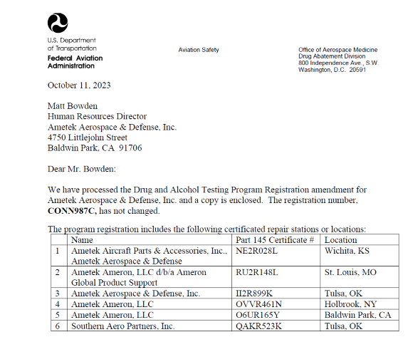 BSaircraft-drug-certificate